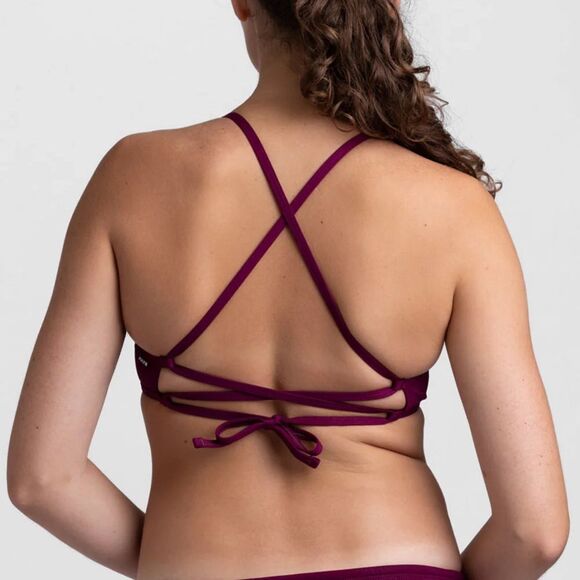 Jolyn Grayson Bikini Top in Cabernet Purple Size Medium - Picture 2 of 8